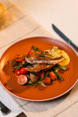 fish with vegetables