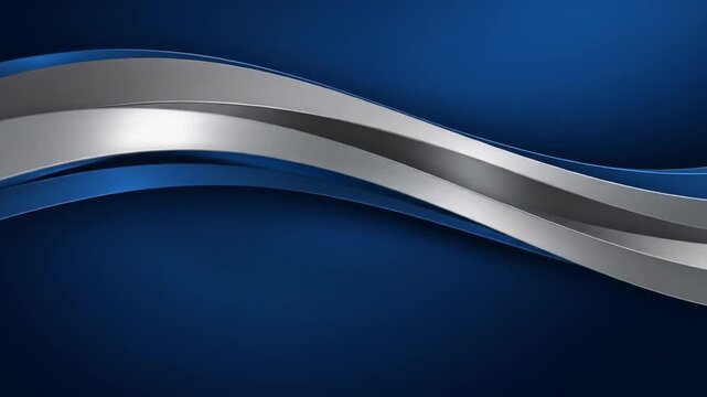 Abstract blue and silver waves