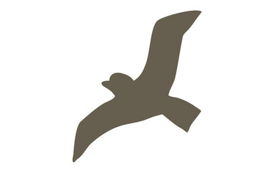 Abstract Brown Bird or Flying Shape