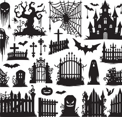 Halloween Silhouettes Icons