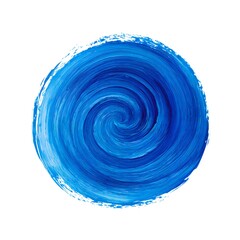 A glowing blue paint swirl. The textured spiral brushstrokes create depth and artistic elegance.