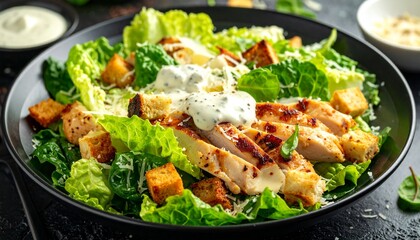 H&auml;hnchen-Caesar-Salat