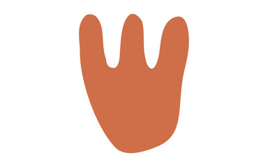 Abstract Pink Orange Footprint or Tulip Shape