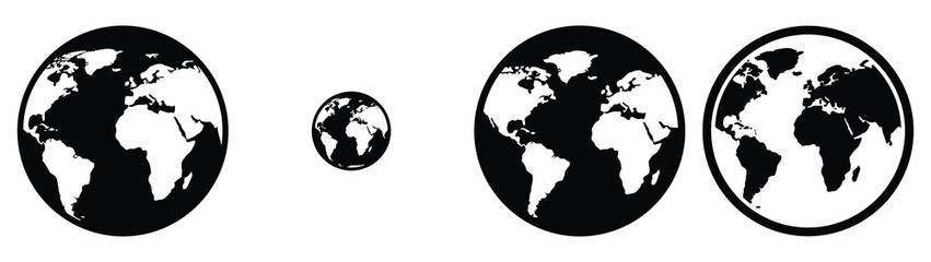 Obraz premium globe Icon Set, Vector illustration