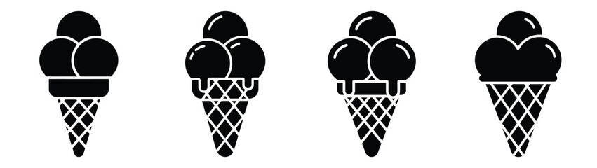 ice Icon Set, Vector illustration