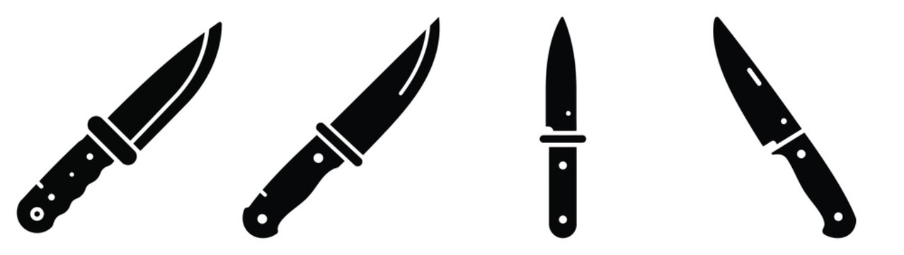 knife Icon Set, Vector illustration
