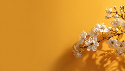 Spring blossoms on a vibrant background