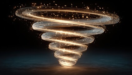 Abstract vortex of light spirals