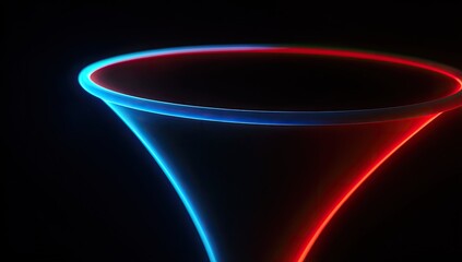 Abstract glowing funnel shape