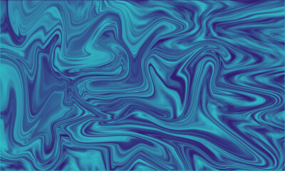 Abstract Marbled Blue and Turquoise Texture with Fluid Swirls