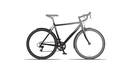 Fototapeta premium Minimalist bicycle illustration showcasing a sleek design and modern aesthetic perfect for cycling