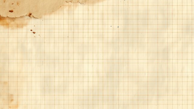 A weathered grid paper exhibits the subtle imperfections of age, stained and spotted in a textured, evocative scene.