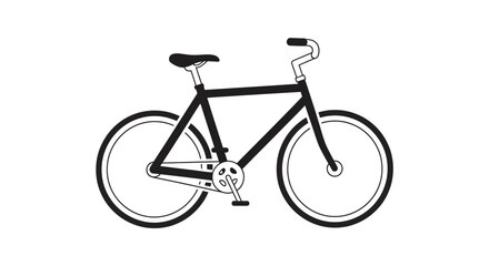 Fototapeta premium Minimalist bicycle illustration showcasing a simple and clean design aesthetic perfect for various