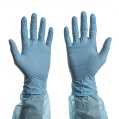 surgical gloves on white background