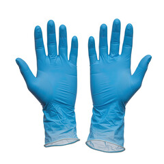 surgical gloves on white background