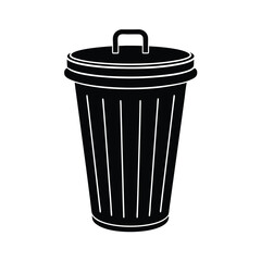 Zoo Keeper element isolated waste bin on white background