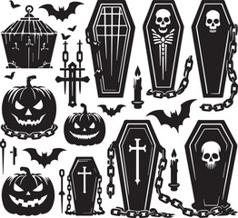 Halloween Silhouettes Icons