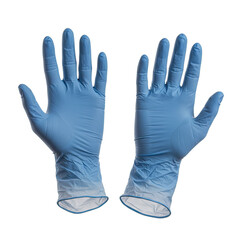 surgical gloves on white background