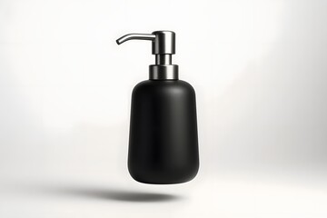 Obraz premium Black Soap Dispenser Illustration for Bathroom and Product Branding