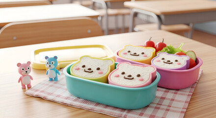 Adorable Bear-Shaped Lunches And Cute Characters Ready For School Days Adventures