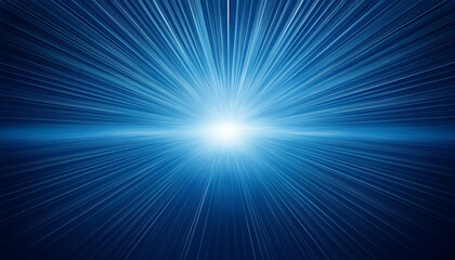 Lights Ray On Blue Background With Copyspace