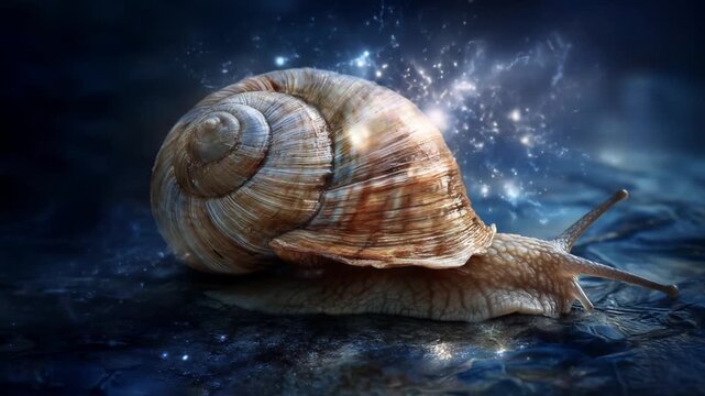 Snail shell close up