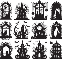 Halloween Silhouettes Icons