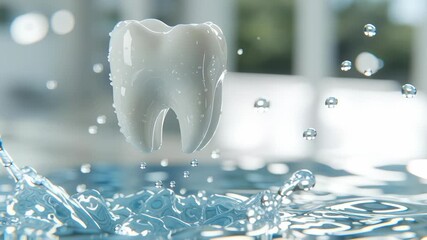 White enamel wave: liquid curve, dental detail, clean flash, clarity path, water swirl, smooth drop, fresh tone, sparkling ring, oral gleam, bright motion, hygiene shine