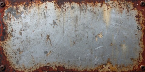 Fototapeta premium Rusty metal texture background industrial setting grunge style close-up natural decay effect