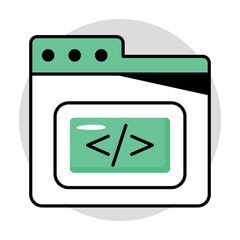 Web Development Colored Outline Icons