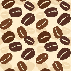 Seamless Coffee Pattern. Modern Coffee Beans and Cup Seamless Design. Minimalist Coffee Pattern for Packaging and Branding