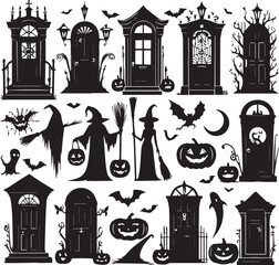 Halloween Silhouettes Icons