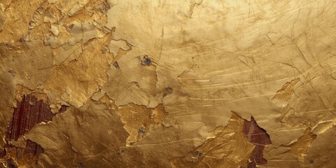 Golden leaf texture abstract art digital background luxurious design close-up view decorative concept