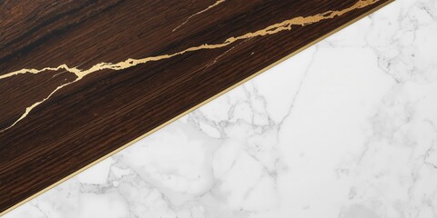 Elegant marble and wood surface design modern interior high-quality image luxurious atmosphere close-up view aesthetic appeal