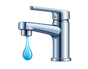 water tap isolated on white background