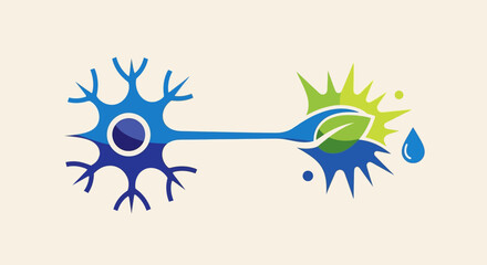 Obraz premium Neuron and Environmental Factors Affecting Brain Function.