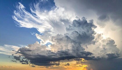Dramatic cloudscape with vibrant colors