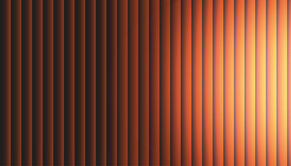 Abstract Vertical Orange Stripes with Warm Gradient Glow - Modern Background of Ribbed Bars, Minimal Geometric Pattern for Banner and Wallpaper design