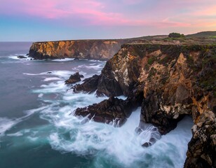 Dramatic coastal landscape at sunset (1)