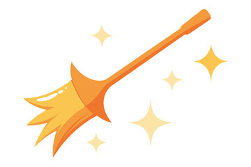 An orange duster is surrounded by small yellow stars, which shine brightly