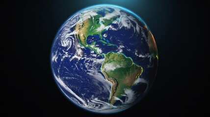 Fototapeta premium Stunning Earth from Space glowing with city lights at night