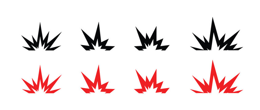 Set of explosions icon  vector eps10.