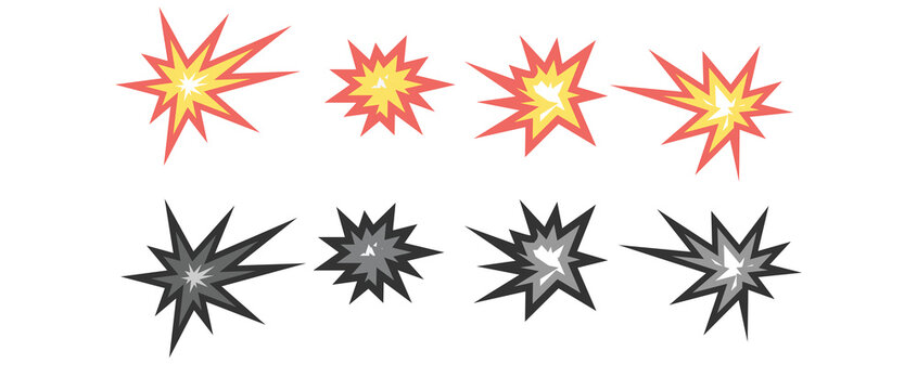 Set of explosions icon  vector eps10.