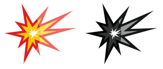 Set of explosions icon  vector eps10.