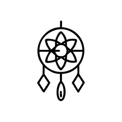 Abstract dreamcatcher symbol representing mental health and mindfulness  