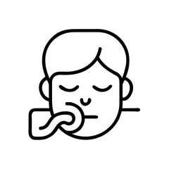 Line art illustration of a person practicing mindfulness and meditation  