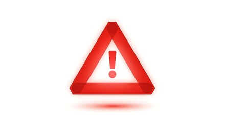 "Red 8-Bit Warning Triangle Vector &ndash; Pixel Icon on White Background"