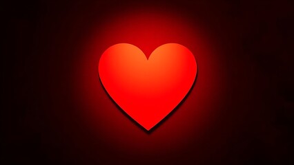 Red heart shape against a dark textured background, conveying deep emotional resonance.