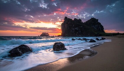 Dramatic coastal sunrise