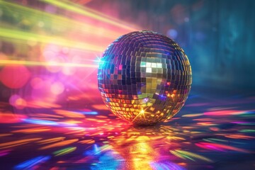 Disco ball nightclub sphere light.